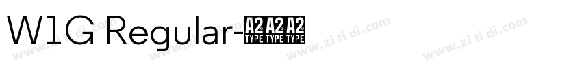 W1G Regular字体转换